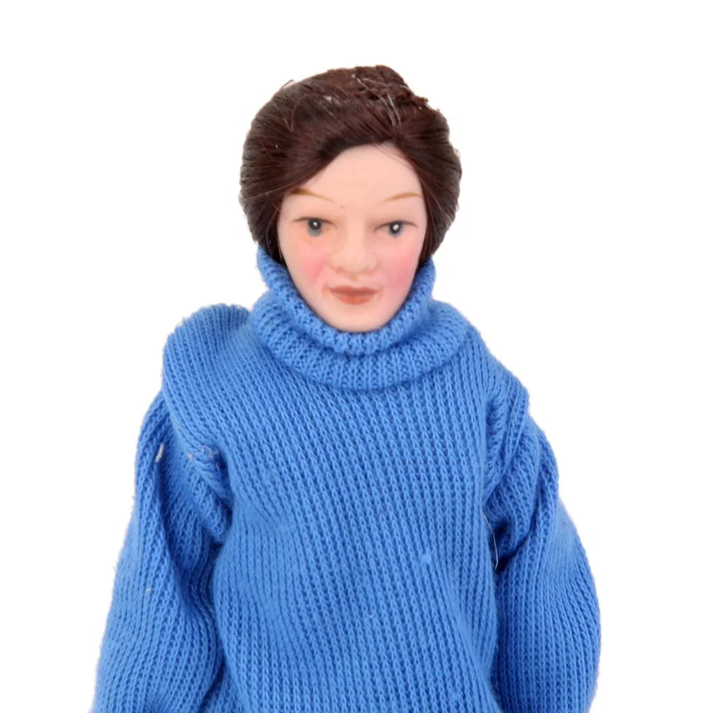 1/12 Dollhouse Miniature Porcelain Doll in Sweater L9603