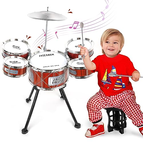 Kids Drum Set with 5 Drums Musical Instrument H177