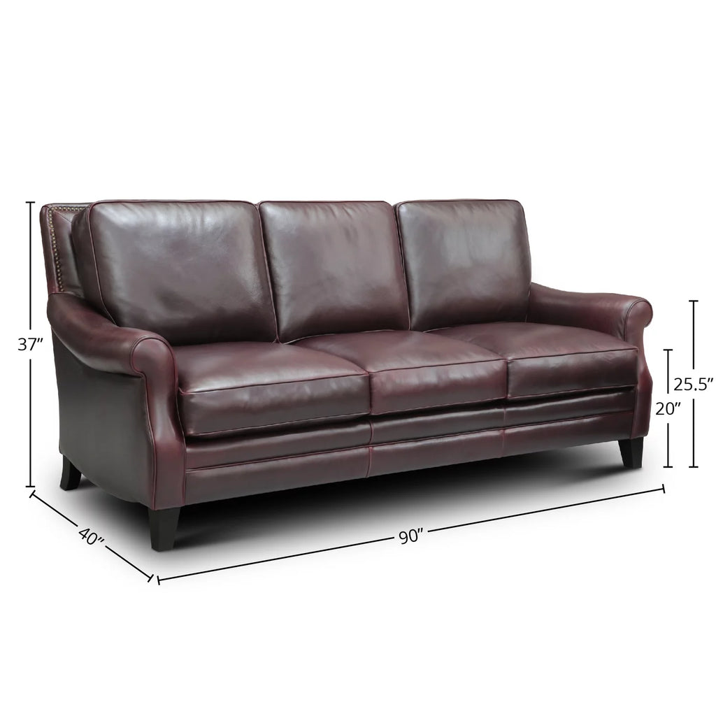 Leather Top Grain Traditional Sofa F3524