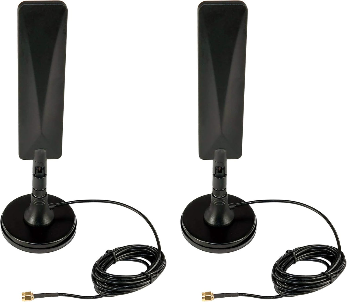 3G/4G/LTE Wide Band 5 dBi Omni-Directional Paddle Antenna with SMA Magnetic Base (2 Pack) E109