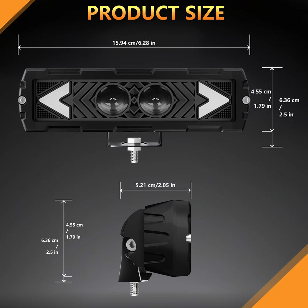 6-inch Waterproof LED Light Bars 2 Pack N82273