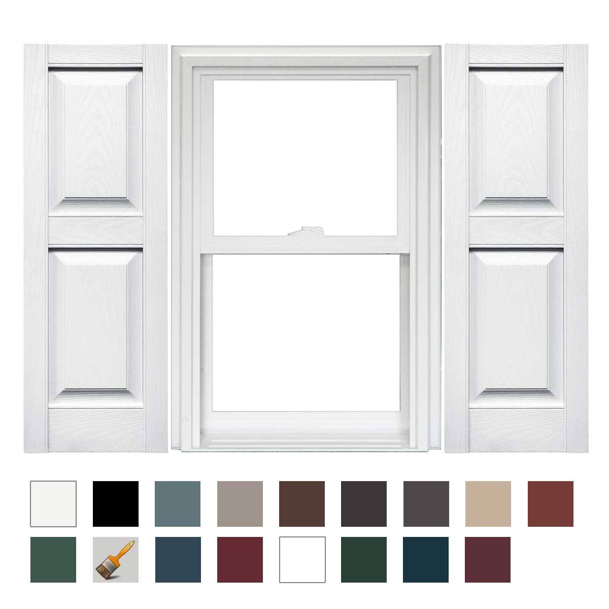 White Vinyl Shutters (1 Pair) 14.75 x 75 B885