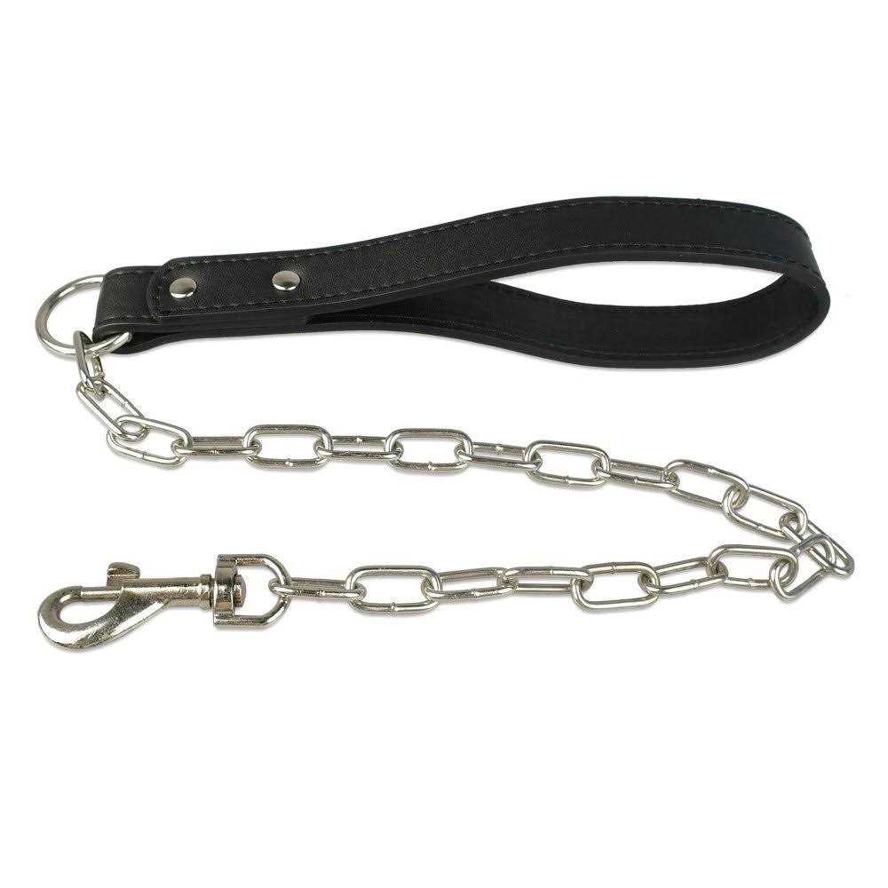 Black Leather Spiked Dog Collar & Leash & Harness 3 Pcs Set V6828