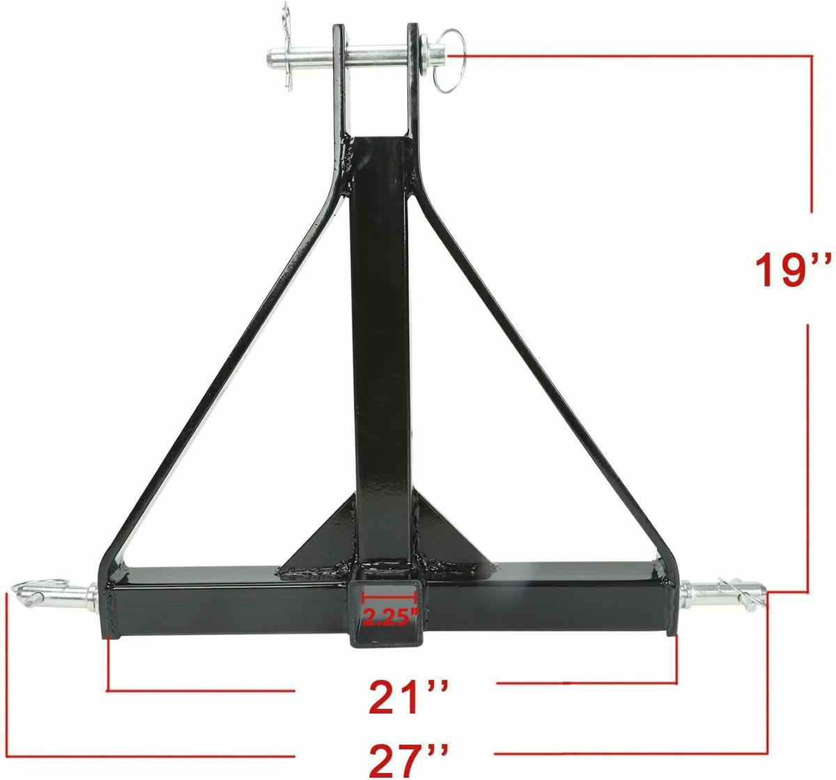 2 Receiver 3 Point Trailer Hitch Category 1 Tractor Tow Drawbar Adapter D13397