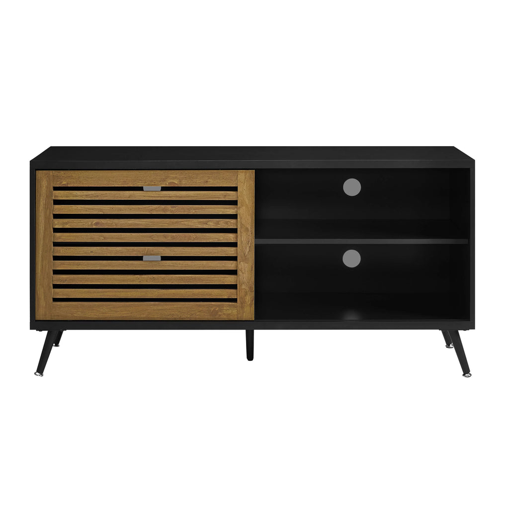 Black Mid Century Modern TV Stand O73872
