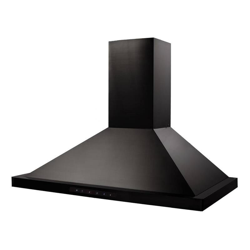 Black Stainless Steel Convertible Wall Mount Range Hood U984998