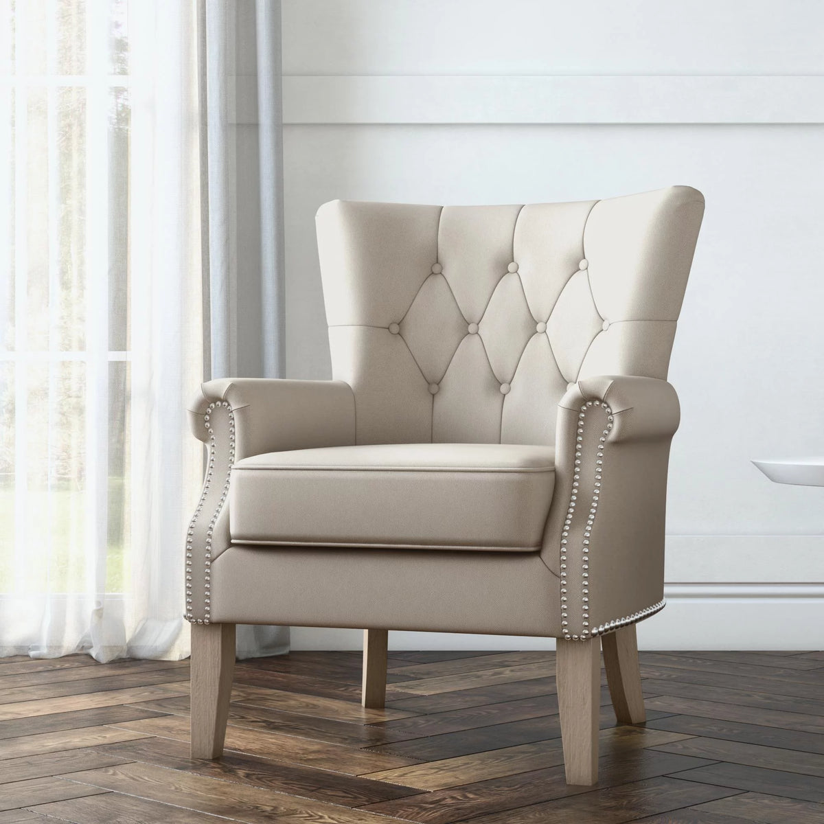 Beige Accent Chair I768