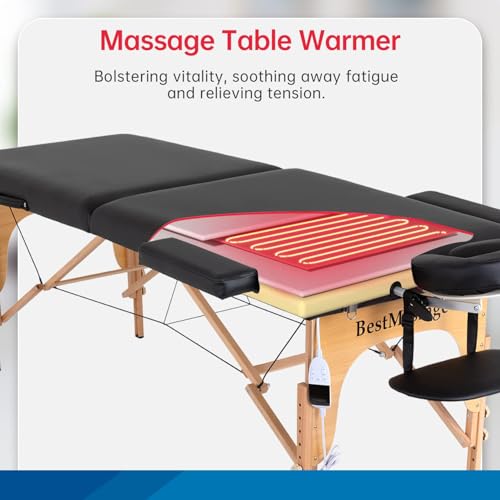 Portable Height Adjustable Massage Table with Carrying Bag S484