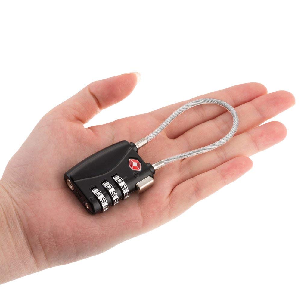 4 Pack 3 Digit Combination Cable Lock for Luggage A746