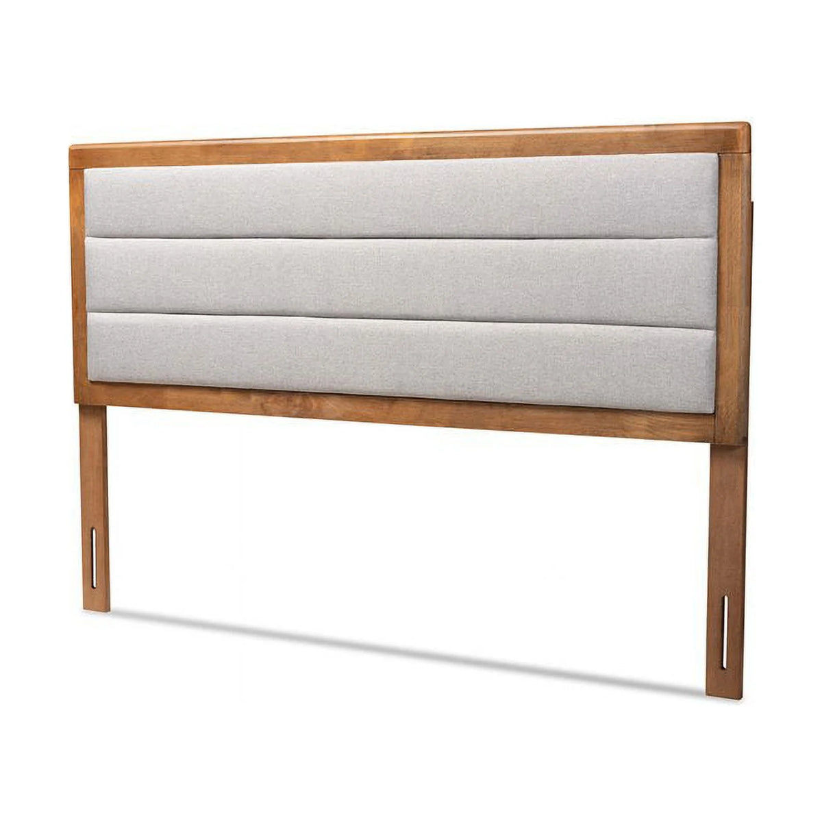 Light Gray Walnut Brown Full Size Wood Headboard B6765