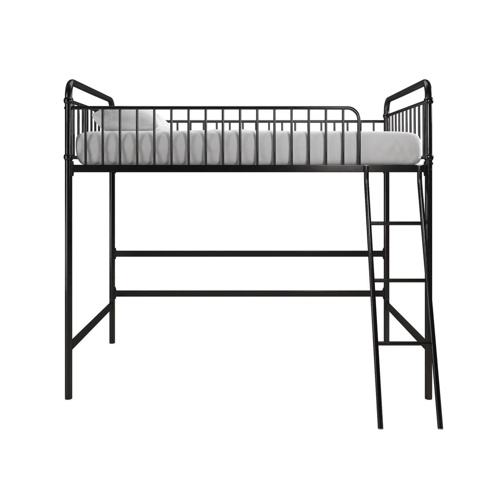 Black Twin Metal Loft Bed G94675