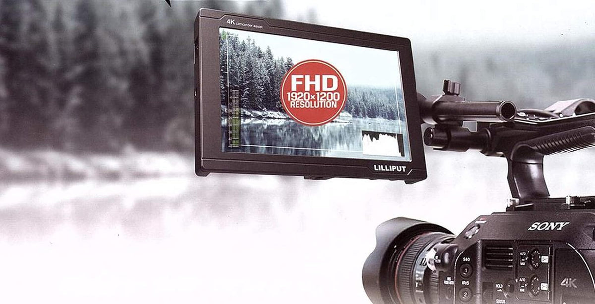7 inch Full HD 1920x1200 4K HDMI 3G-SDI On Camera Field Display Monitor with Battery and Charger K5687