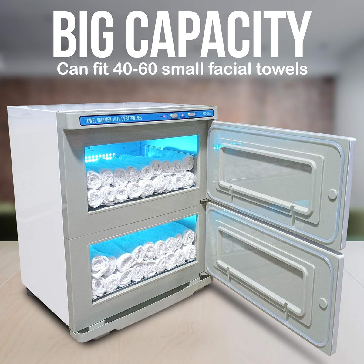 UV Towel Warmer with 36L Capacity, 2-in-1 Spa Hot Towel Warmer and UV Sterilizer J57431