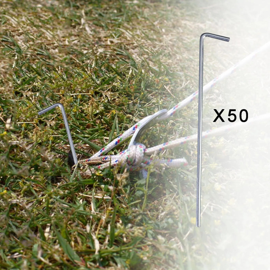 50 Pieces Aluminum Alloy Tent Stakes P684