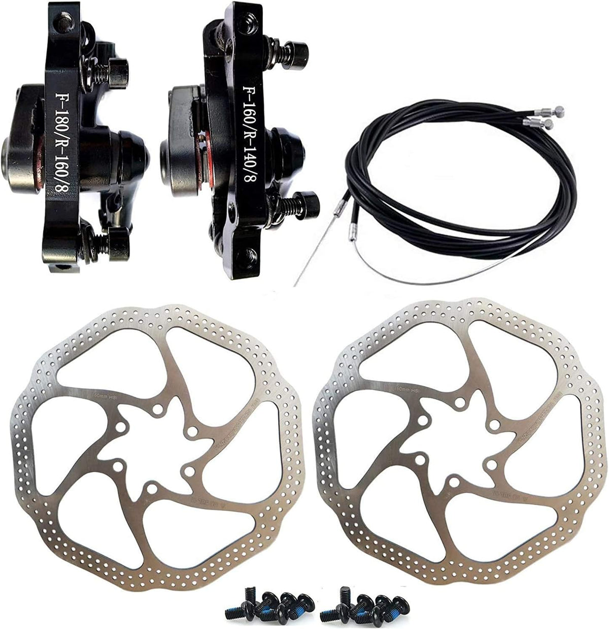 Mountain Bicycle Mechanical Disc Brake Kit 160mm Front and Rear G6850