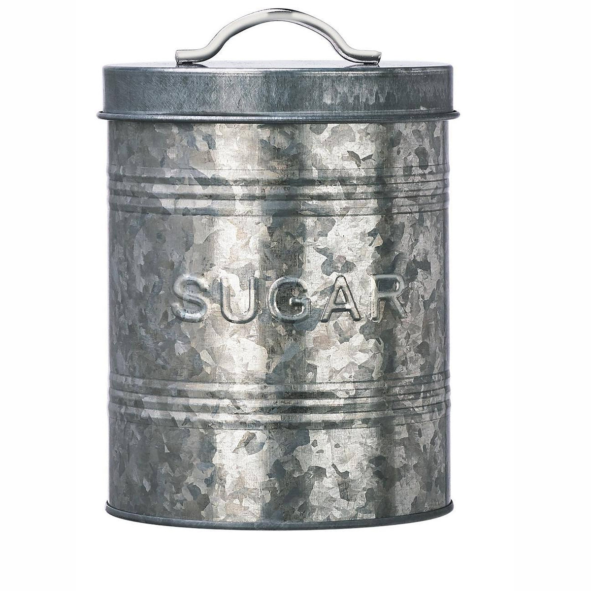 Galvanized Metal Storage Canisters, Set of 3 M46878