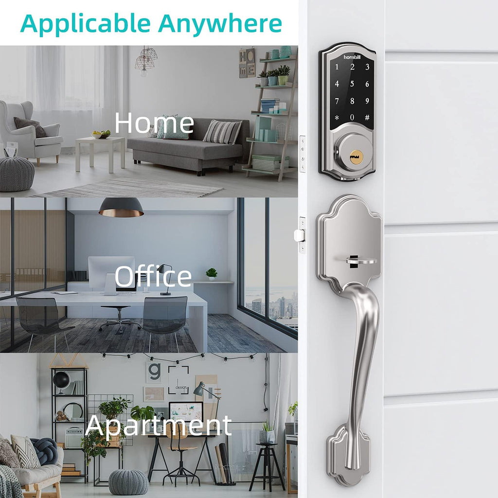 Smart Locks Deadbolt with Keypad, Bluetooth Electronic Touchscreen Auto Code Lock P6973