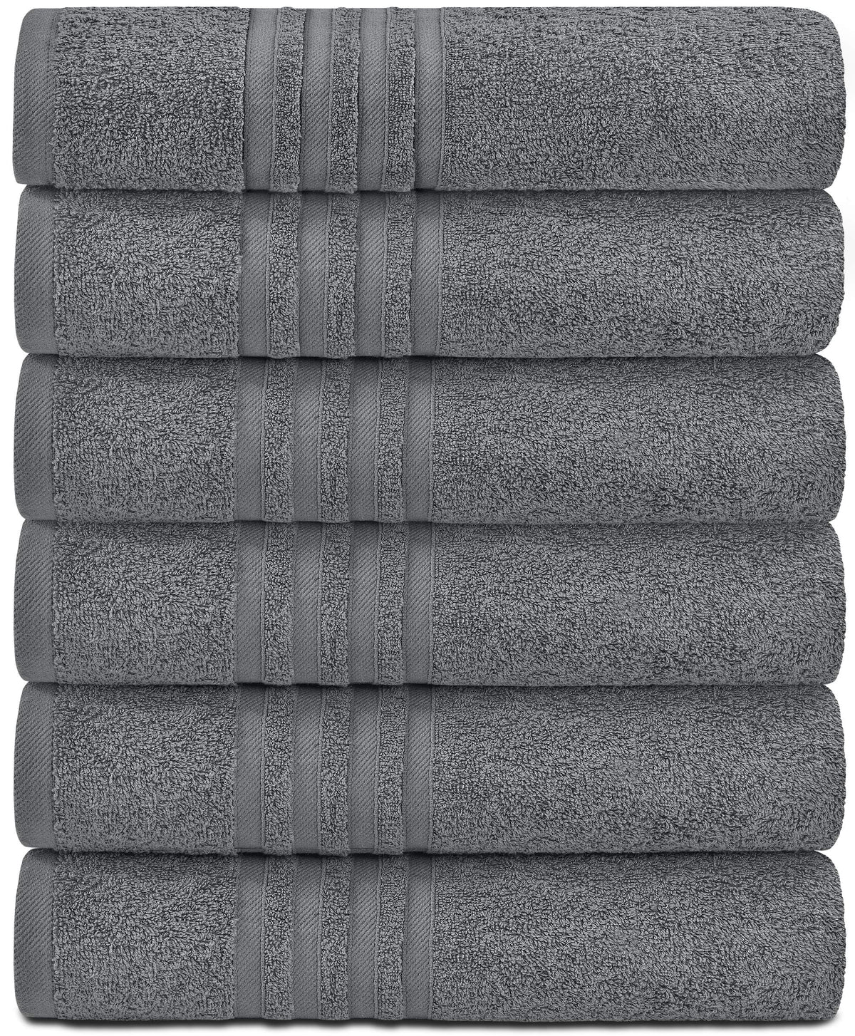 Cotton Bath Towels 24x50 Inch 6 Pack White J484209