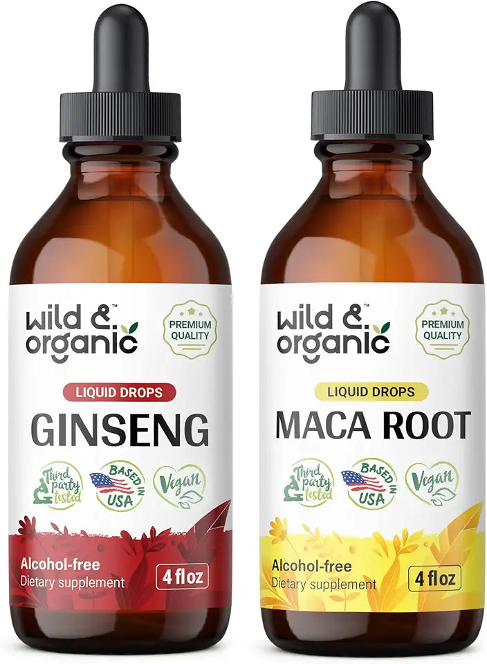 Ginseng Tincture 4 fl oz & Maca Root Tincture 4 fl oz Q3536