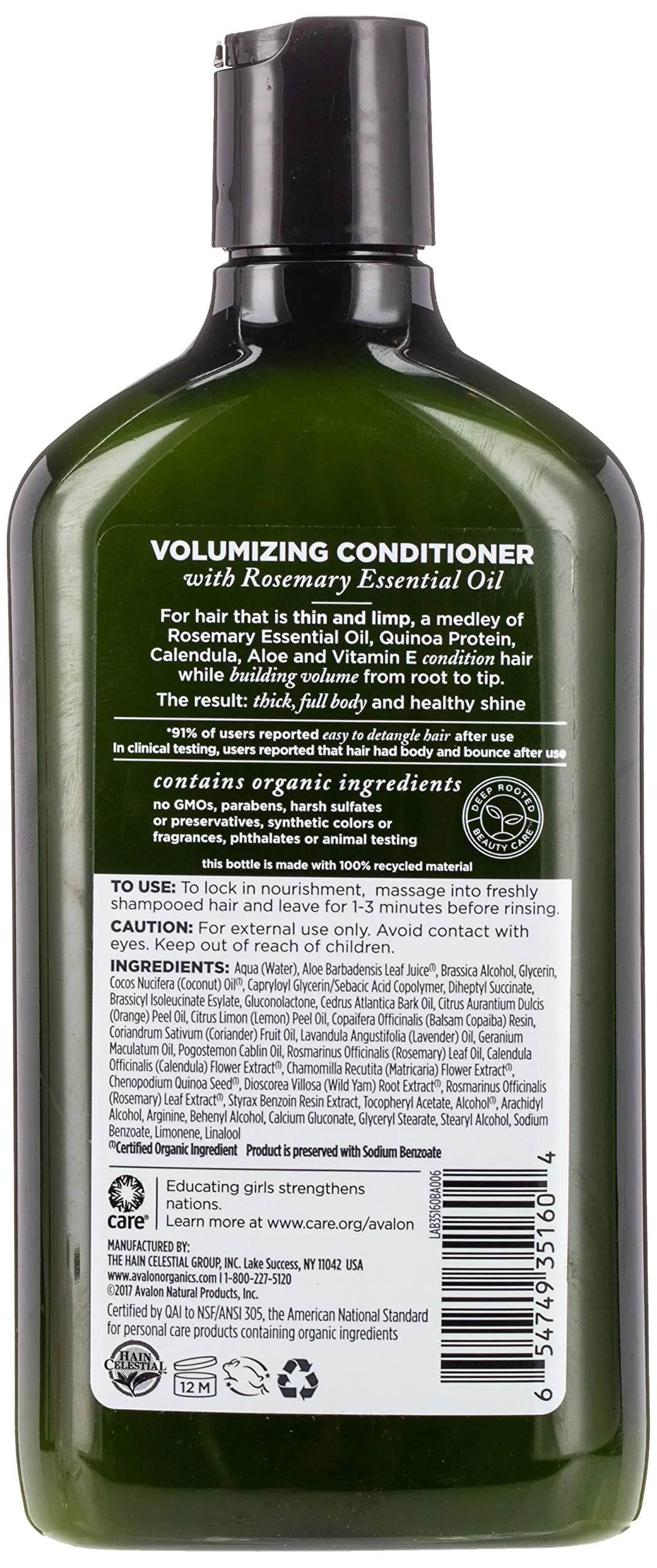 Volumizing Conditioner, Rosemary, 11 Fl Oz Y9027