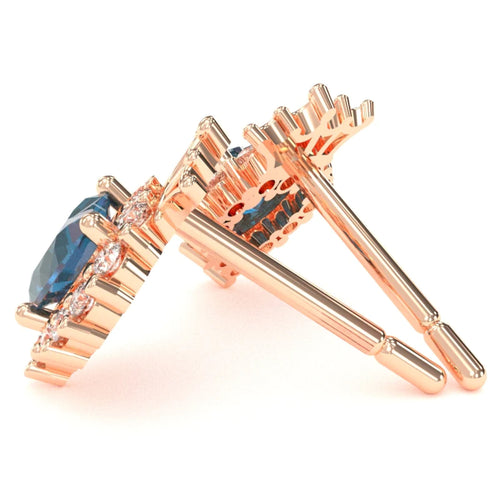 14k Rose Gold Alexandrite Stud Earrings L656332