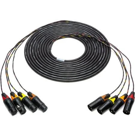 4-Channel XLR Male to XLR Female Snake Cable 75 Foot Q755