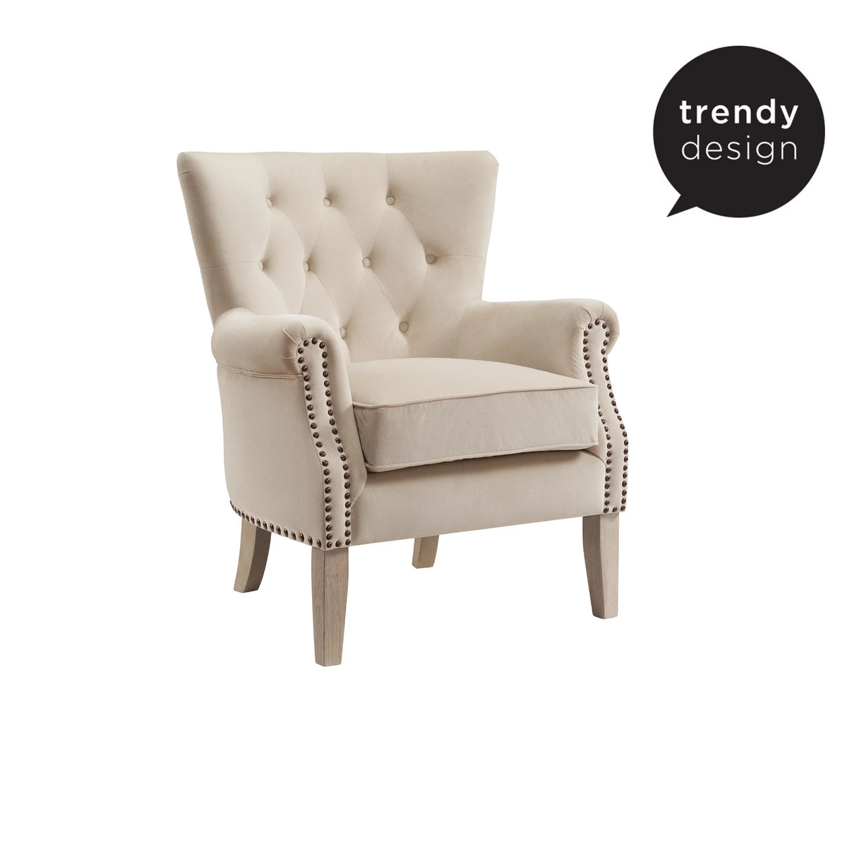 Beige Accent Chair I768