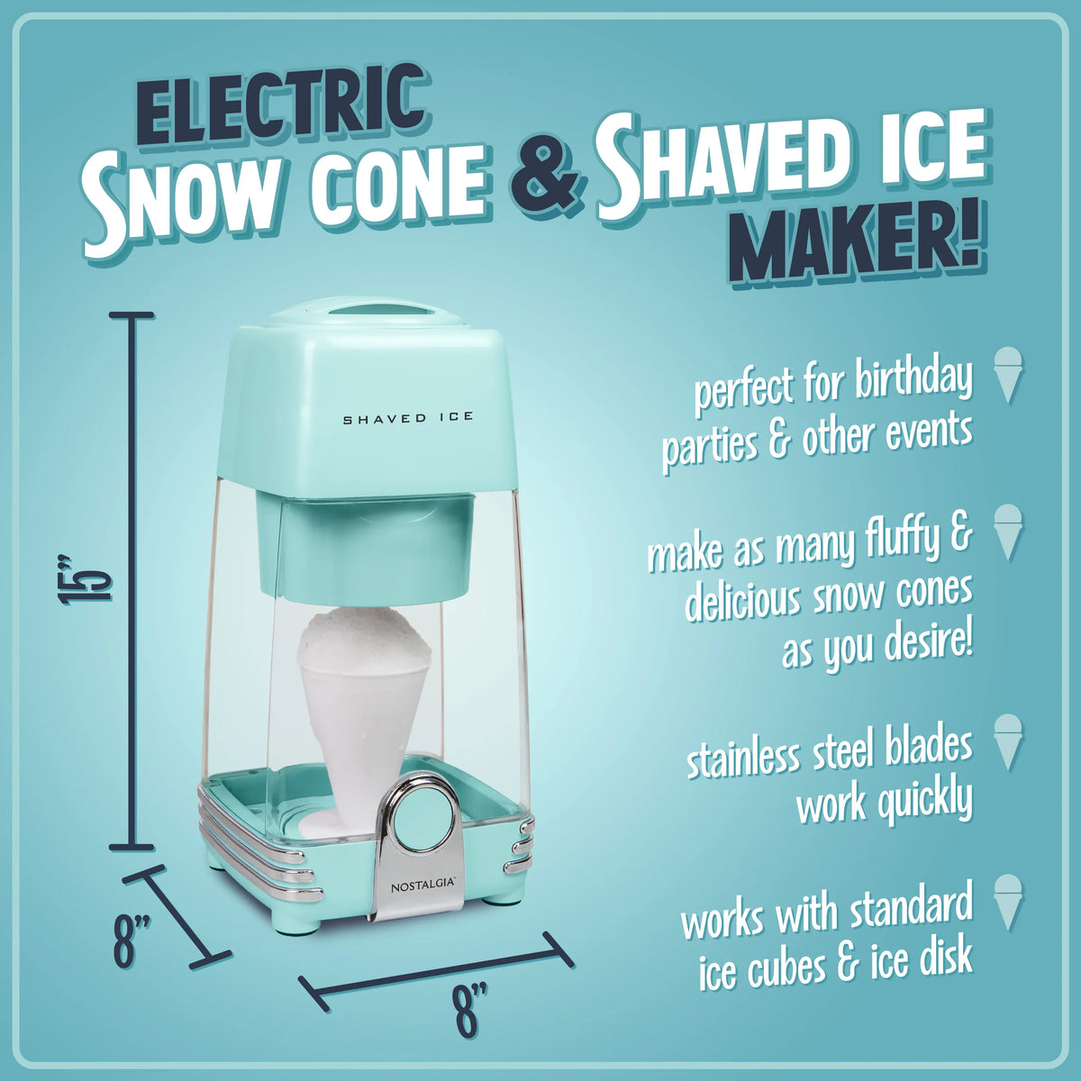 Electric Shaved Ice & Snow Cone Maker O88146