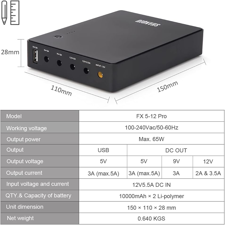 20000mAh Uninterruptible Power Supply Pack of 2 K98951