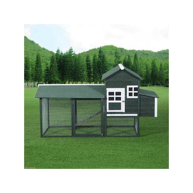 Wooden Chicken Coop with Run Nesting Box E4487