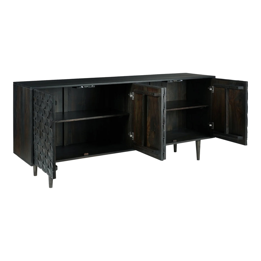 Black 4 Door Sideboard N4123