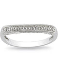 10k White Gold Diamond Wedding Ring Band Z3762