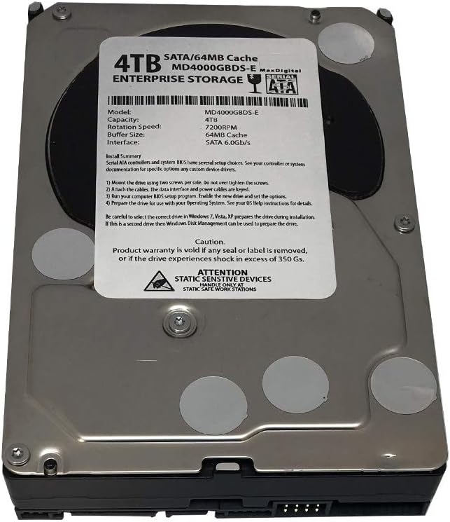 4TB 7200RPM 64MB Cache SATA III 3.5" Internal Hard Drive Pack of 2 Q855
