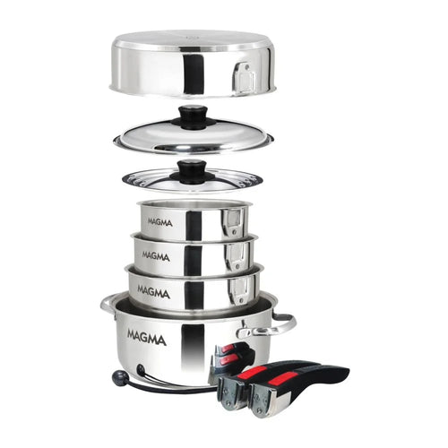 10 Piece Stainless Steel Nesting Cookware Set O8041