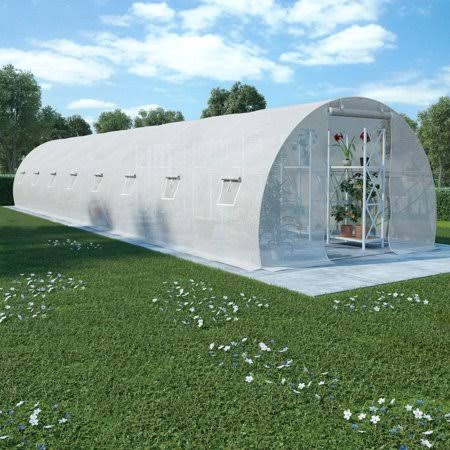 Greenhouse with Steel Foundation 472.4 inchx118.1 inchx78.7 inch R420453